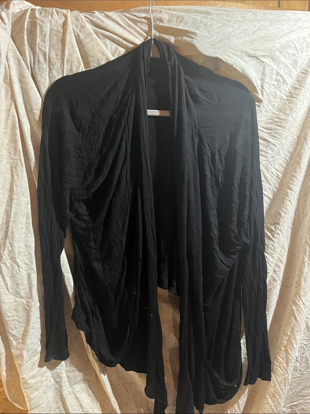 Cropped Black Shawl